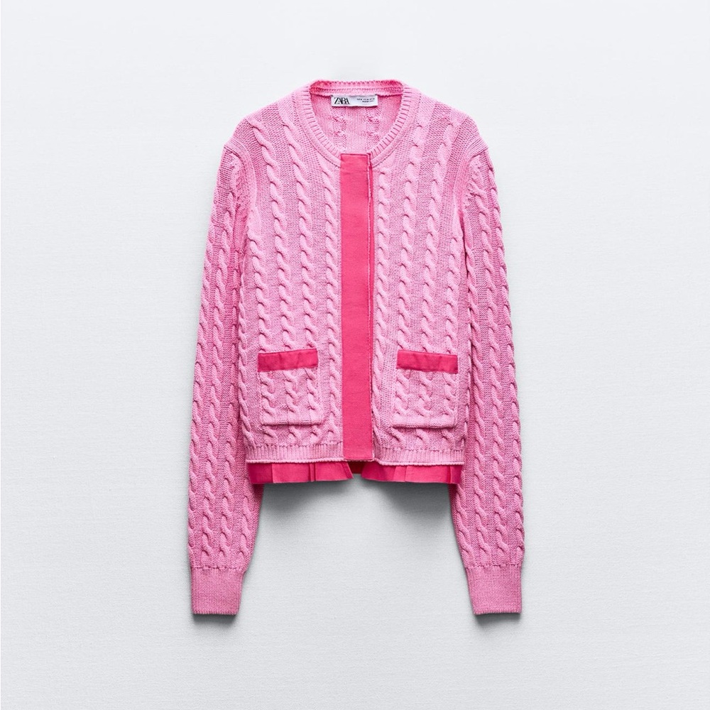 Zara cable knit cardigan NEW